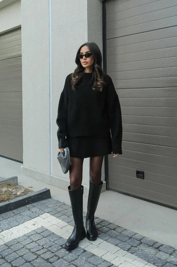 Harper™ | Knitted Skirt Suit Set