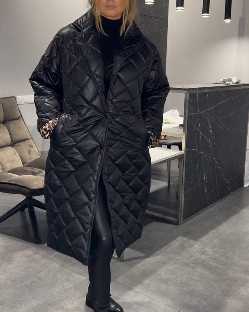 DAISY | Casual Lapel Mid-length Cotton Coat
