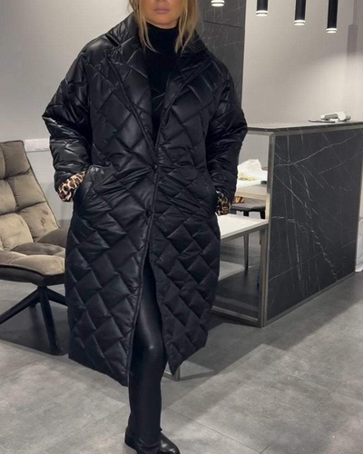 DAISY | Casual Lapel Mid-length Cotton Coat
