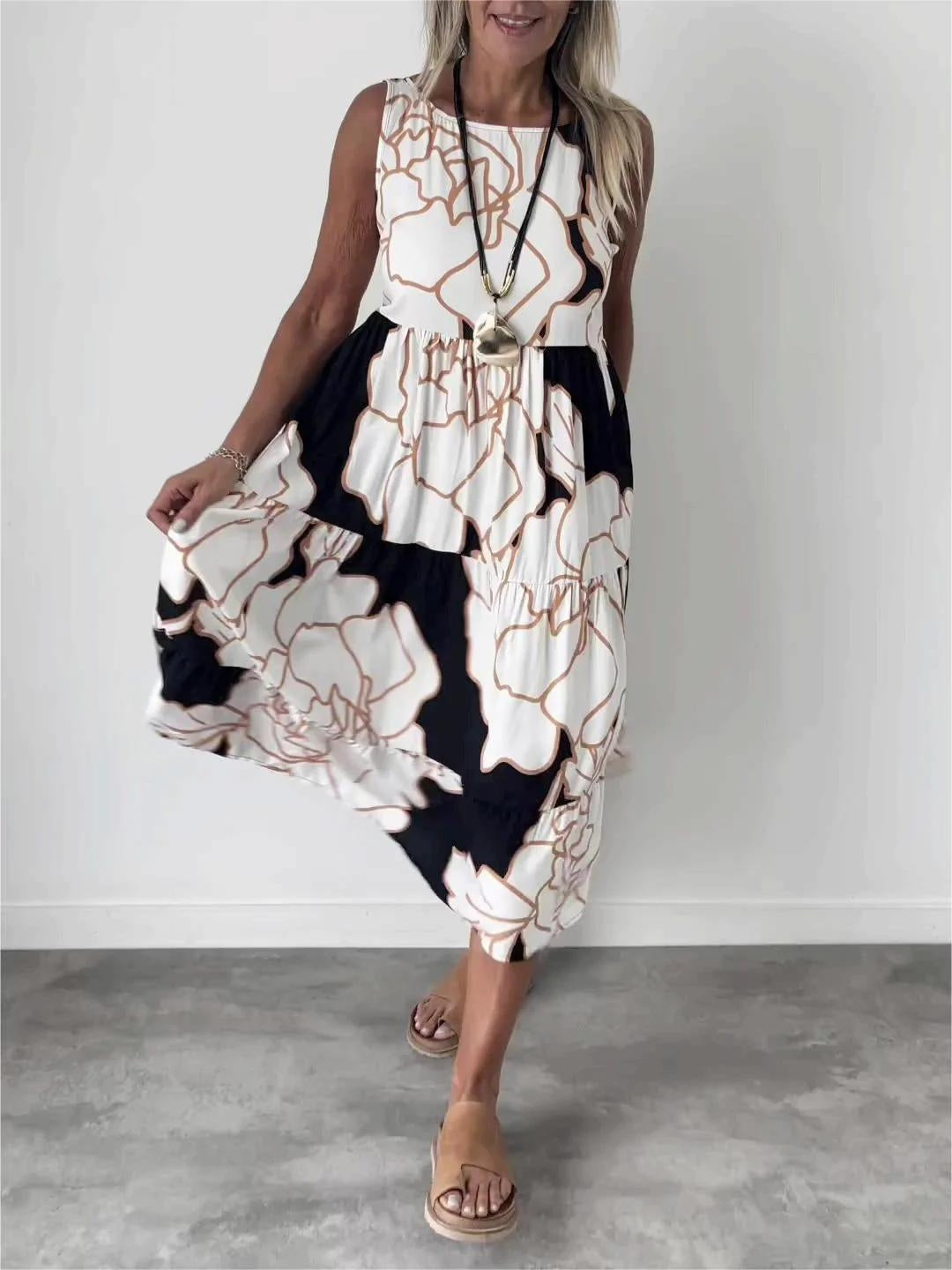 Kendra | Elegant Floral Print Dress