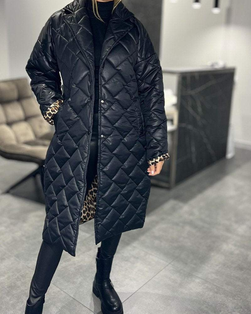 DAISY | Casual Lapel Mid-length Cotton Coat