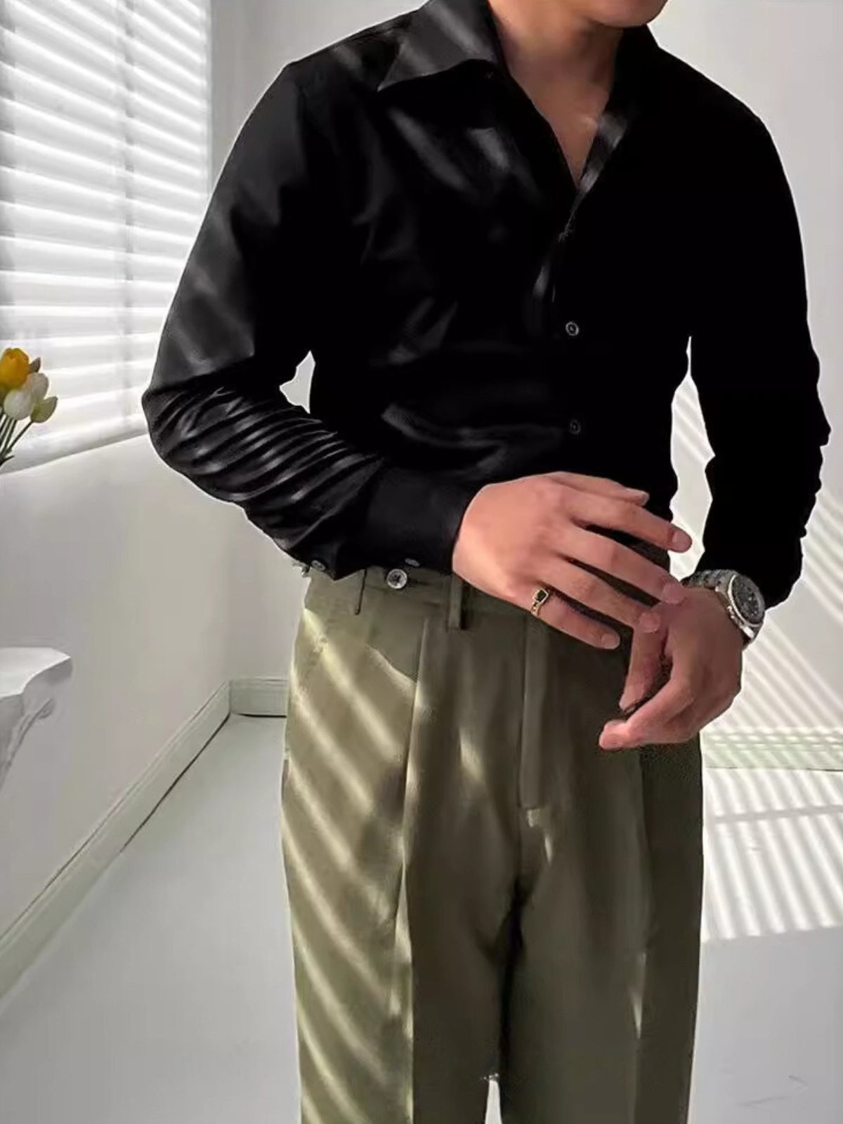 Egon | Sporty V-neck shirt