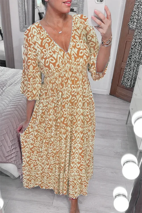 Karin | V-neck dress with wide sleeves