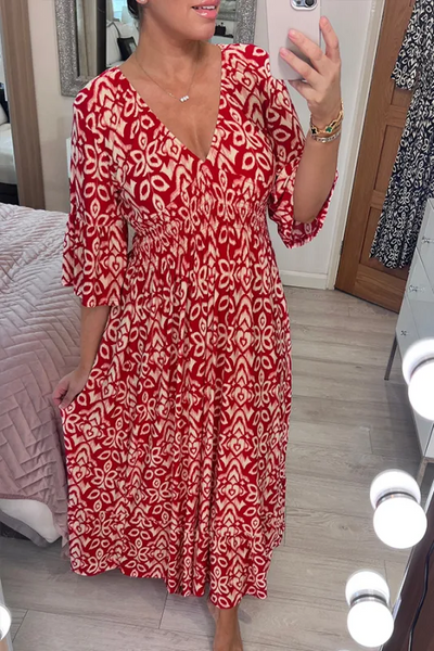 Karin | V-neck dress with wide sleeves