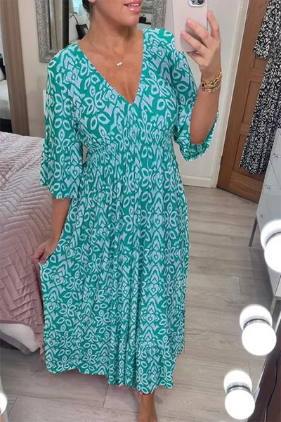 Karin | V-neck dress with wide sleeves
