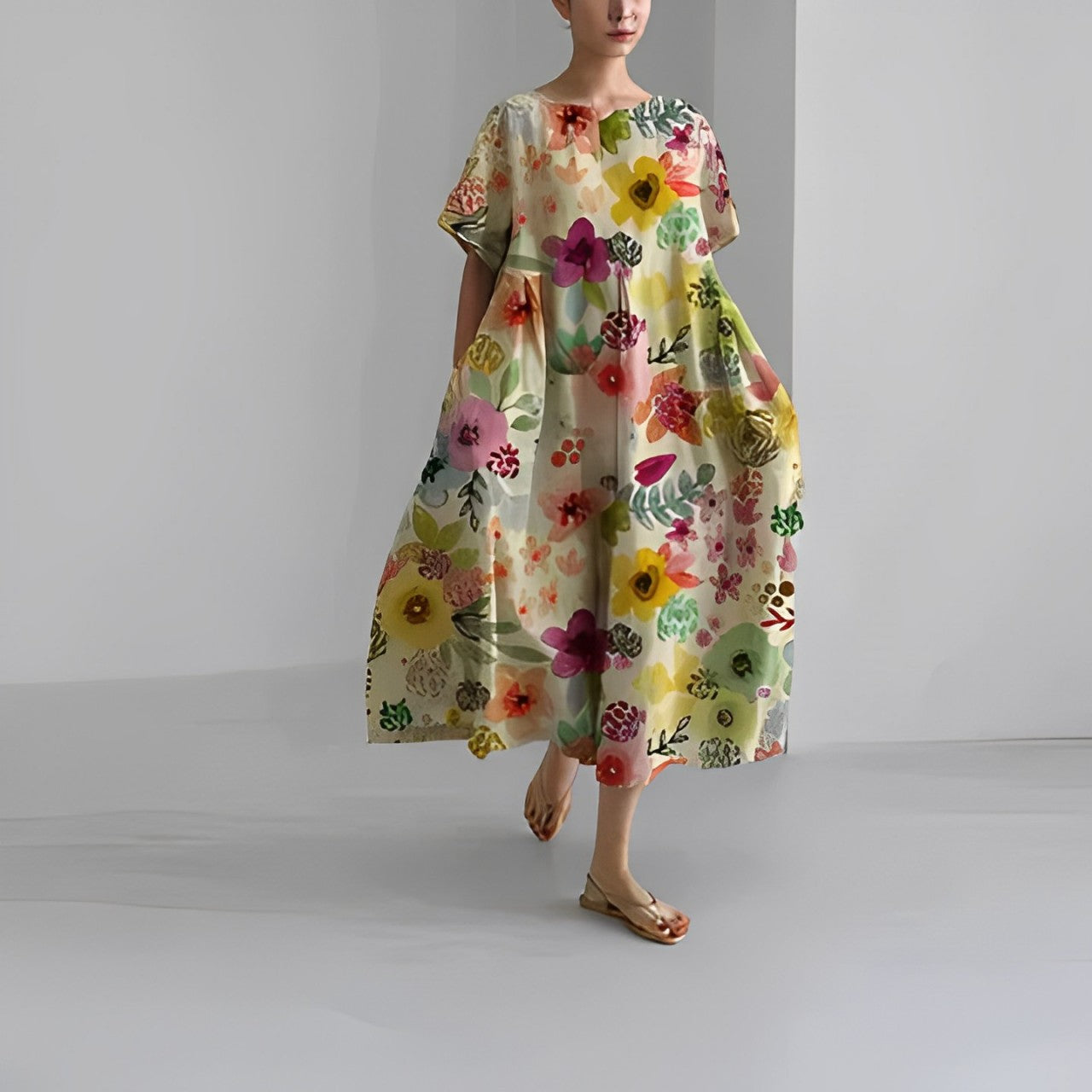 Eva | Elegant Floral Bohemian Dress