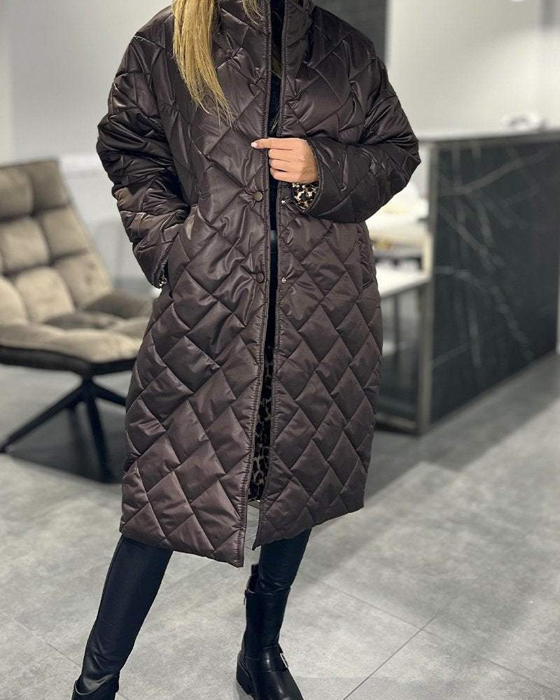 DAISY | Casual Lapel Mid-length Cotton Coat