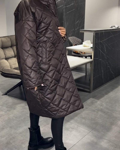 DAISY | Casual Lapel Mid-length Cotton Coat