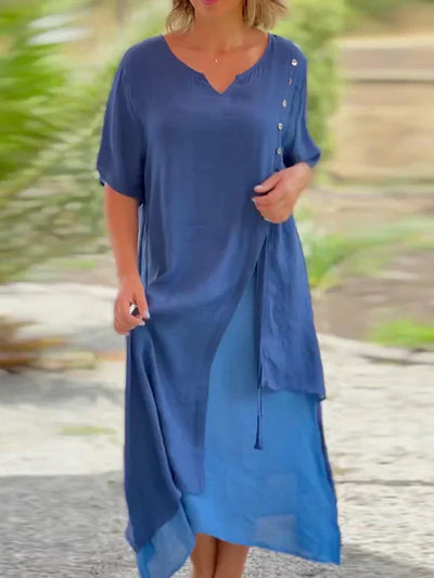 LAURA | VINTAGE V-NECK DRESS