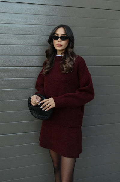 Harper™ | Knitted Skirt Suit Set