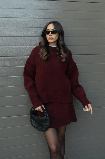 Harper™ | Knitted Skirt Suit Set