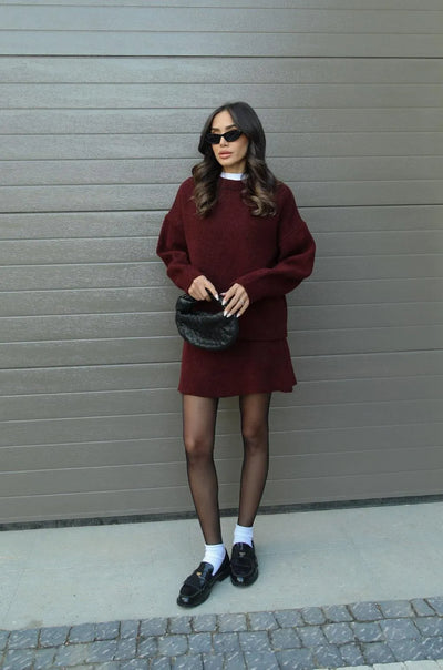 Harper™ | Knitted Skirt Suit Set