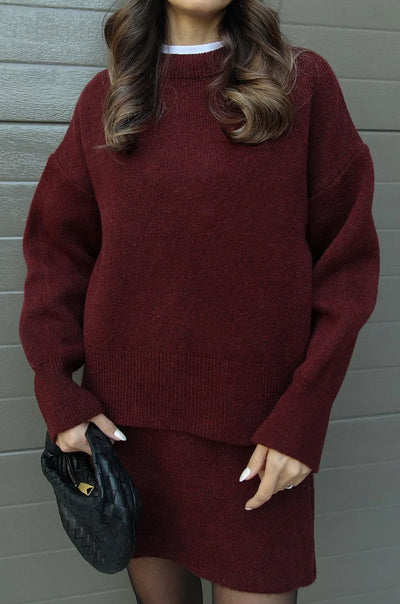 Harper™ | Knitted Skirt Suit Set
