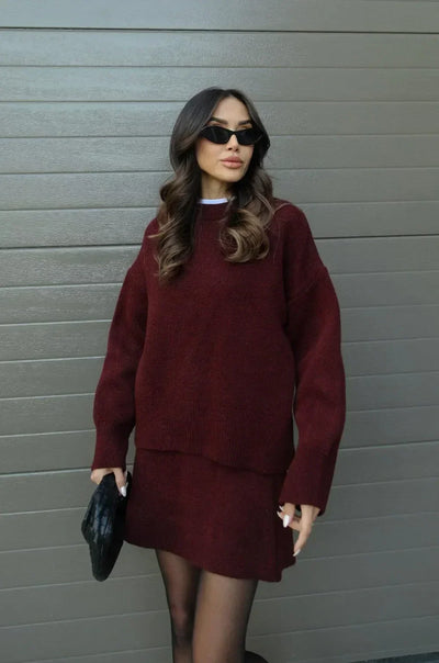 Harper™ | Knitted Skirt Suit Set
